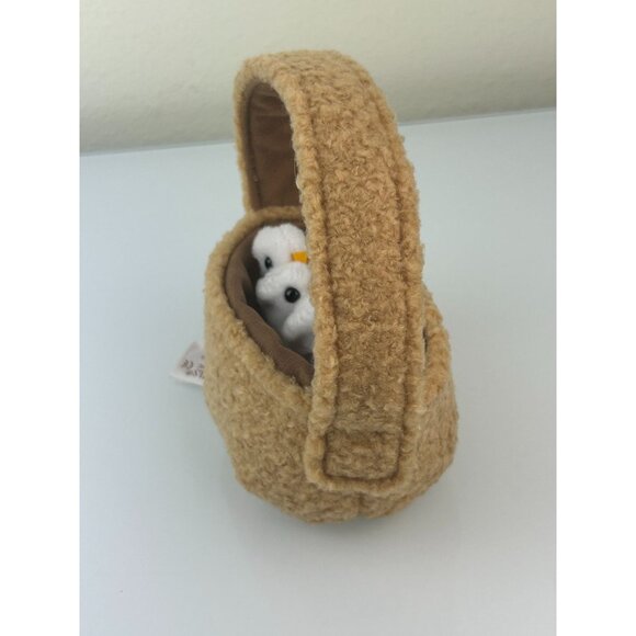 Folktails Folkmanis 3 Ducklings in a Basket Finger Puppet Furry Folk Toy Cute - Picture 7 of 10
